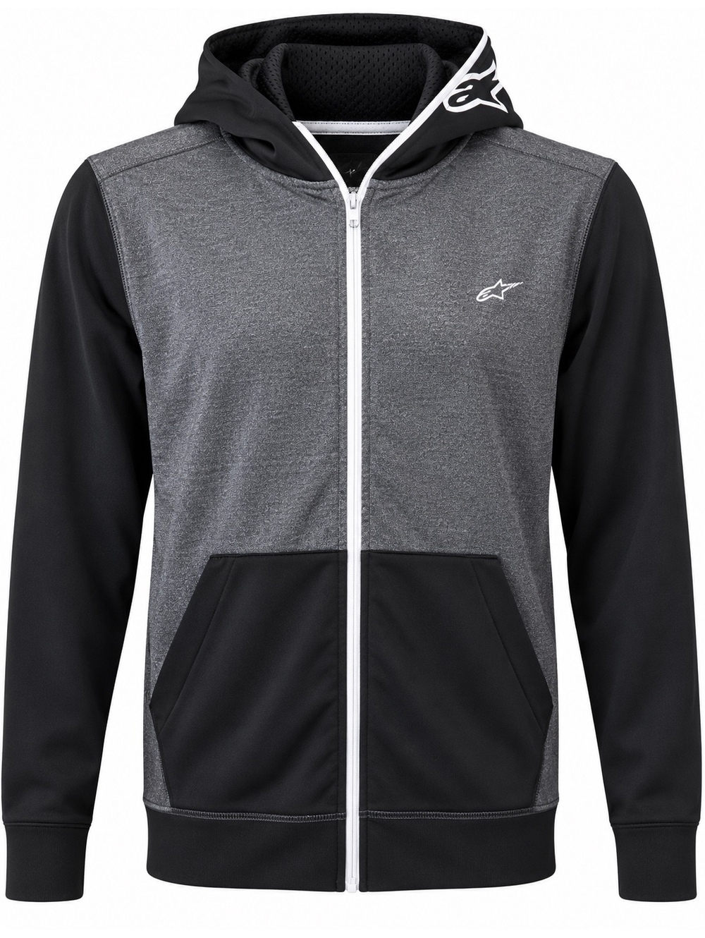 Alpinestars DNA Size M Gray Black Full Zip Moto Hoodie Motorcycle Racing
